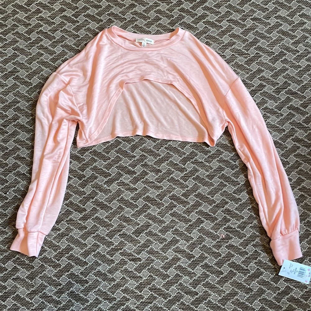 Pale peach half top